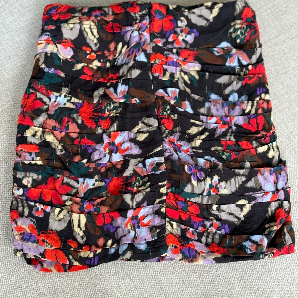 Zara Floral Patterned  Mini Skirt